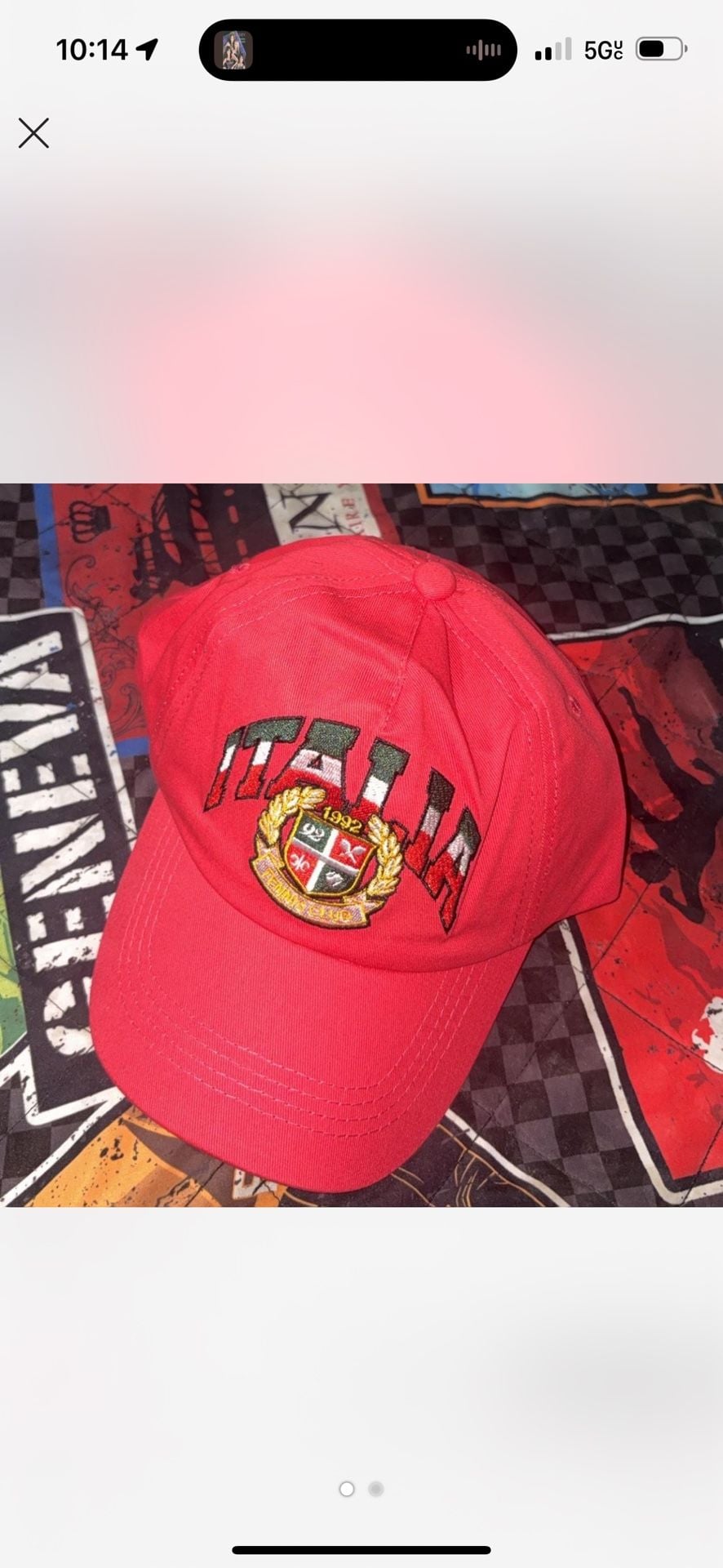 Vintage 1992 Italia Tennis Club Embroidered Red Baseball Cap